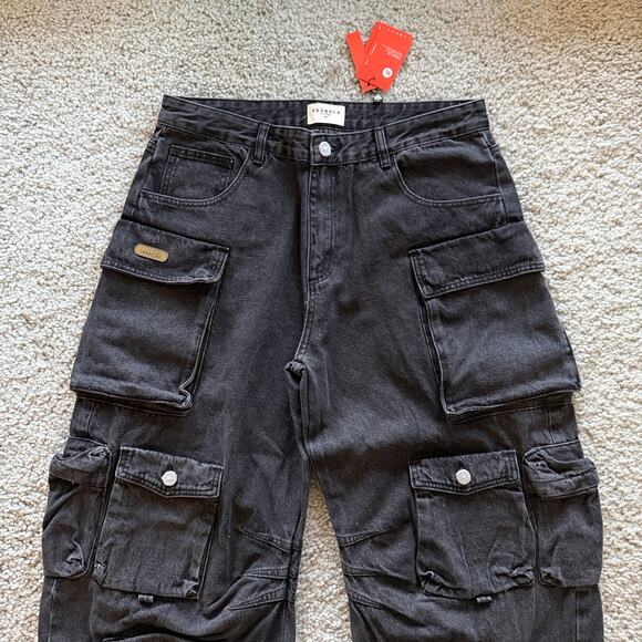 Men's YoungLA, 6002 - Hella Pocket Jeans(SOLD OUT), XL, NWT, BlackWash - Picture 3 of 10